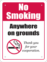 No Smoking at any Grounds